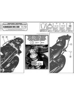 Suport pentru topcase KAPPA - KAWASAKI ER5 500 (01-07) (placa nu este inclusa)