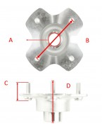 Butuc roata BRONCO spate HONDA TRX 420 '14-21, TRX 500 '14-19, TRX 520 '20-21 (42610-HR3-A20)