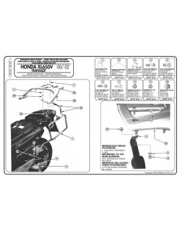 Suport pentru genti laterale KAPPA MONOKEY HONDA XL 650V TRANSALP (00-07) - MONOKEY RETRO-FIT K-VENTURE ALU si K'MISSION ALU