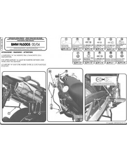 Suport pentru genti laterale KAPPA MONOKEY BMW F 650GS (00-07) - MONOKEY RETRO-FIT K-VENTURE ALU si K'MISSION ALU