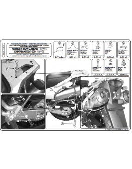 Suport pentru genti laterale KAPPA MONOKEY SUZUKI DL 1000 V-STROM (02-11), KAWASAKI KLV 1000 (04-09) - MONOKEY RETRO-FIT K-VENTURE ALU si K'MISSION ALU