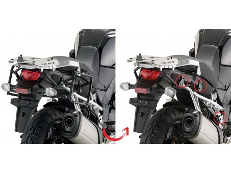 Suport pentru genti laterale KAPPA montare rapida MONOKEY SUZUKI DL 1000 V-STROM (14-19) - MONOKEY RETRO-FIT K-VENTURE ALU si K'MISSION ALU