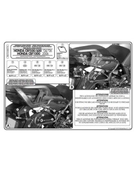 Suport pentru genti laterale KAPPA MONOKEY SIDE HONDA CBF 500/600/1000 - doar pentru K33N K'ROAD