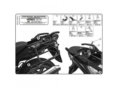 Suport pentru genti laterale KAPPA montare rapida MONOKEY SIDE HONDA CBF 500/600/1000 - doar pentru K33N K'ROAD