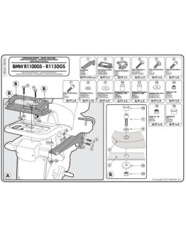 Suport pentru topcase KAPPA - BMW R 1100GS (94-99), R 1150GS (00-03) (cu placa MONOKEY)