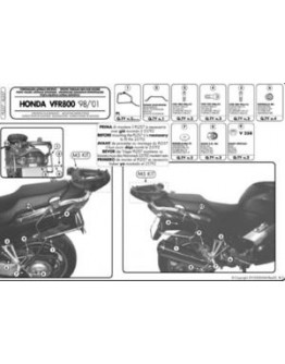 Suport pentru topcase KAPPA - HONDA VFR 800 (98-01) (placa nu este inclusa)