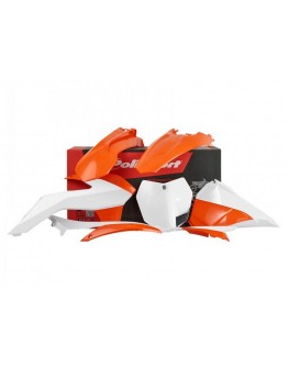 Kit plastice POLISPORT - KTM EXC/EXC-F '14-'16 - Portocaliu Alb