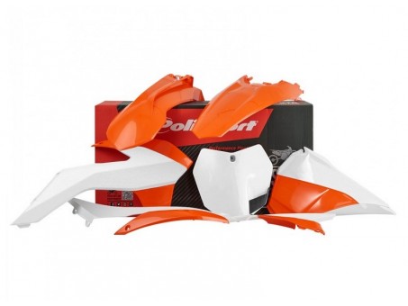 Kit plastice POLISPORT - KTM EXC/EXC-F '14-'16 - Portocaliu Alb