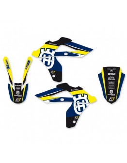 Kit grafic BLACKBIRD HUSQVARNA CR 125 '06-'08, WR 250/300 '06-'13 DREAM 4 culoare Albastru Galben