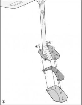 Extensie talpa cric lateral KAPPA - DUCATI Multistrada 950 S (19), Multistrada Enduro 1260 (19)