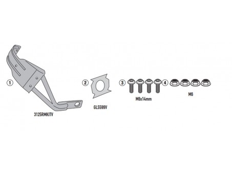 Suport aripa spate KAPPA - KRM02 SUZUKI V-STROM 800DE '23