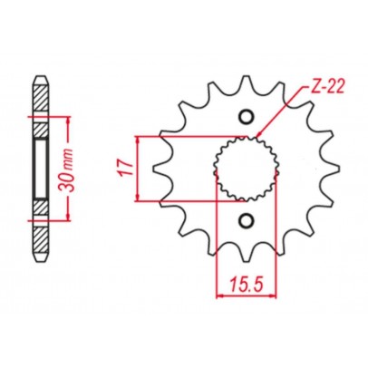 Pinion fata SUPERSPROX 332 13 (33213) Auto-curatare HONDA CR 80 R (86-02); CR 80 RB Big Wheel (96-02); CR 85 R (03-07); CR 85 RB Big Wheel (03-07); CRF 50 F (04-22); CRF 70 F (04-12); XR 50 R (00-03); XR 70 R (00-03) (JTF1256.13)