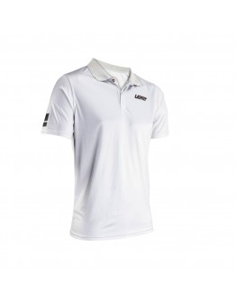 Tricou polo Leatt Team Short Steel - Alb