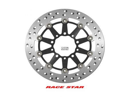 Disc frana fata NG -  RACE STAR PREMIUM KAWASAKI ER 6N/F '05-'17, ZX-6/ZX-6R 600 NINJA '05-'18, ZX-6R 636 '22, (298X80X5MM) (5X8,45/10,25MM) flotant (centru aluminiu, racire imbunatatita)