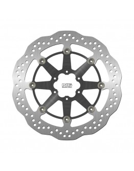 Disc frana fata NG -  BMW HP4 1000 '11-'17, MOTO GUZZI AUDACE 1400 '15-'20, CALIFORNIA 1400 '13-'20, ELDORADO 1400 '15-'20, MGX-21 1400 '15-'20 (320X64X5MM) (6X8,50MM) WAVE flotant (centru aluminiu)