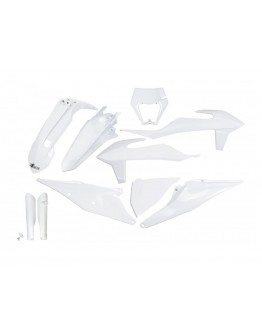 Kit complet plastice UFO (FULL KIT) KTM EXC 125 '20-'21, EXC 250 / 300 TPI '20-'23, EXC-F 250 / 350 / 450 / 500 '20-'23 culoare Alb