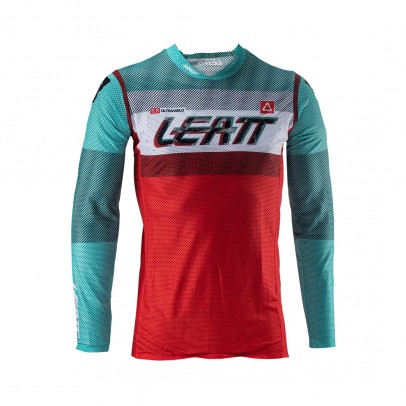 Tricou Leatt Moto 5.5 Ultraweld Jersey Fuel - Albastru/Rosu