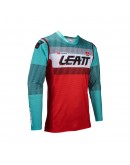 Tricou Leatt Moto 5.5 Ultraweld Jersey Fuel - Albastru/Rosu