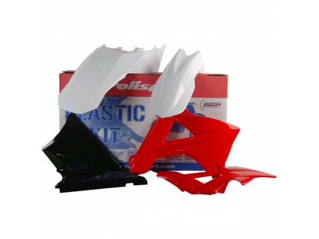 Kit plastice POLISPORT - GAS GAS EC/EC-E 125 '11; EC/EC-E 200 '11; EC/EC-E 250 '11; EC-EC-E 300 '11 EC/EC-F '11 - Alb Negru Rosu