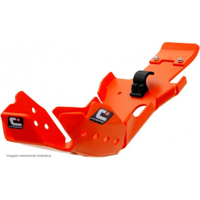 Scut protectie din plastic CROSSPRO model PRO-LINK DTC HARD ENDURO pentru: KTM SX-F / XC-F 250/300 '23-, HUSQVARNA FC 250 / 350 '23- culoare Portocaliu