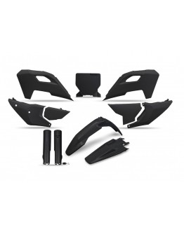 Kit complet plastice UFO (FULL KIT) HUSQVARNA TC 125 / 250 '23-'24, FC 250 / 350 / 450 '23-'24, FX 350 / 450 '23-'24, TX 300 '24, culoare Negru