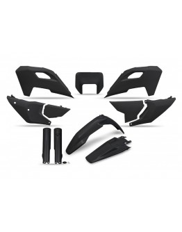 Kit complet plastice UFO (FULL KIT) HUSQVARNA TE 150 / 250 / 300 '24, FE 250 / 350 / 450 / 501 '24, culoare Negru