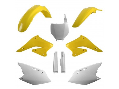 Kit plastice POLISPORT - (FULL KIT) SUZUKI RMZ 250 '04-'06  - Galben Alb