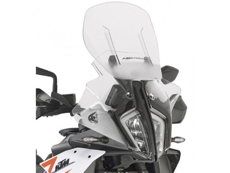 Parbriz moto KAPPA - AIRFLOW (REGULOWANA) KTM 790 / 890 ADVENTURE '23- (MAX 37 X 49 CM) Airflow reglabil (12 CM ajustabil) Transparent