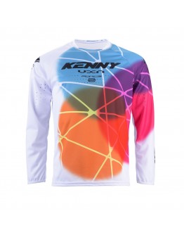 Bluza Kenny Racing Cross/Enduro Model Force - Alb/Albastru/Portocaliu