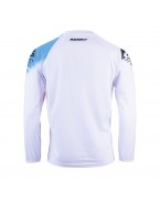 Tricou Kenny Racing Cross/Enduro Model Force - Alb/Albastru/Portocaliu