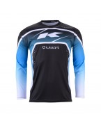 Tricou Cross/Enduro KENNY RACING Track FOCUS - Negru,Alb,Albastru