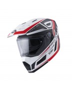 Casca Dual Adventure Kenny Racing Explorer - Negru/Alb/Rosu