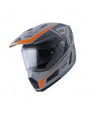 Casca Dual Adventure Kenny Racing Explorer - Negru/Gri/Portocaliu