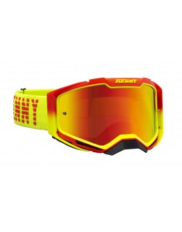 Ochelari Cross/Enduro Kenny Racing Model Ventury - Rosu,Galben fluo