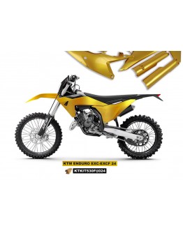 Kit complet plastice UFO (FULL KIT) KTM EXC 150 / 250 / 300 TBI '24, EXC-F 250 / 350 / 450 / 500 '24 culoare auriu