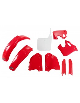 Kit complet plastice UFO (FULL KIT) HONDA CR 125 '93-'94, CR 250 '92-'94 culoare OEM (Rosu/Alb) (HO096E999)