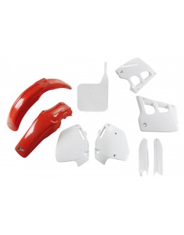 Kit complet plastice UFO (FULL KIT) HONDA CR 125 '91-'92, CR 250 '90-'91, culoare OEM (Rosu/Alb) (HO097E999)