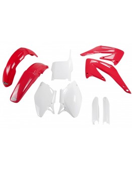 Kit complet plastice UFO (FULL KIT) HONDA CRF 450 R '04 culoare OEM (Rosu/Alb) (HO107E999)