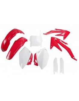 Kit complet plastice UFO (FULL KIT) HONDA CRF 450 R '05-'06 culoare OEM (Rosu/Alb) (HO108E999)