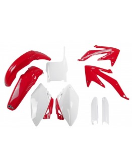 Kit complet plastice UFO (FULL KIT) HONDA CRF 450 R '07 culoare OEM (Rosu/Alb) (HO110E999)