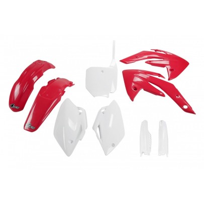 Kit complet plastice UFO (FULL KIT) HONDA CRF 150 '07-'17 culoare OEM (Rosu/Alb) (HO111E999)