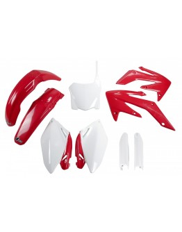 Kit complet plastice UFO (FULL KIT) HONDA CRF 250R '08-'09 culoare OEM '08 (Rosu/Alb) (HO112E999)