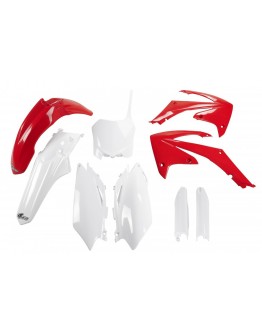 Kit complet plastice UFO (FULL KIT) HONDA CRF 450 R '09-'10, CRF 250 '10 culoare OEM (Rosu/Alb) (HO113E999)