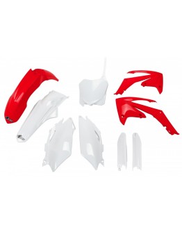 Kit complet plastice UFO (FULL KIT) HONDA CRF 250R '11-'13, CRF 450R '11-'12 culoare OEM (Rosu/Alb) (HO115E999)