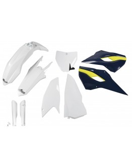 Kit complet plastice UFO (FULL KIT) HUSQVARNA TC 250 '16, culoare OEM (Alb/Albastru) (HU617E999)