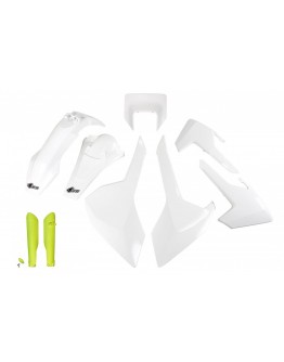 Kit complet plastice UFO (FULL KIT) HUSQVARNA TX/TE/FE '17-'19 Z culoare OEM (Alb) (HU621E999W)