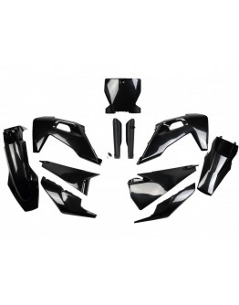 Kit complet plastice UFO (FULL KIT) HUSQVARNA TC 125/250 '19-'22, FC 250/350/450 '19-'22 culoare Negru (HU622E001)