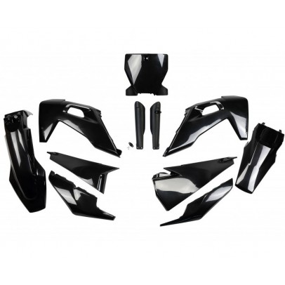 Kit complet plastice UFO (FULL KIT) HUSQVARNA TC 125/250 '19-'22, FC 250/350/450 '19-'22 culoare Negru (HU622E001)