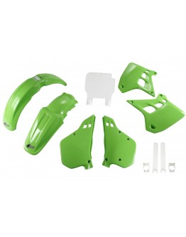 Kit complet plastice UFO (FULL KIT) KAWASAKI KX 250 '90-'91, culoare OEM (Verde/Alb) (KA188E999)