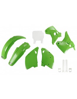 Kit complet plastice UFO (FULL KIT) KAWASAKI KX 125 / 250 '93 culoare OEM (Verde/Alb) (KA194E999)